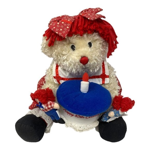 Dakin Raggedy Ann Bear Happy 85th Birthday Bear READ Mini Raggedy Ann Andy Dolls - Picture 3 of 12